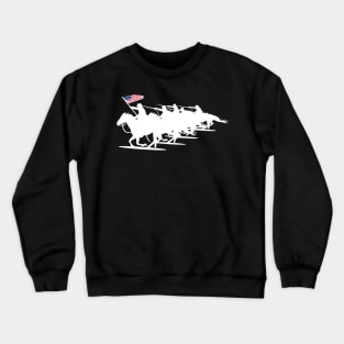 Army - Cavalry Charge - White Silhouette Crewneck Sweatshirt